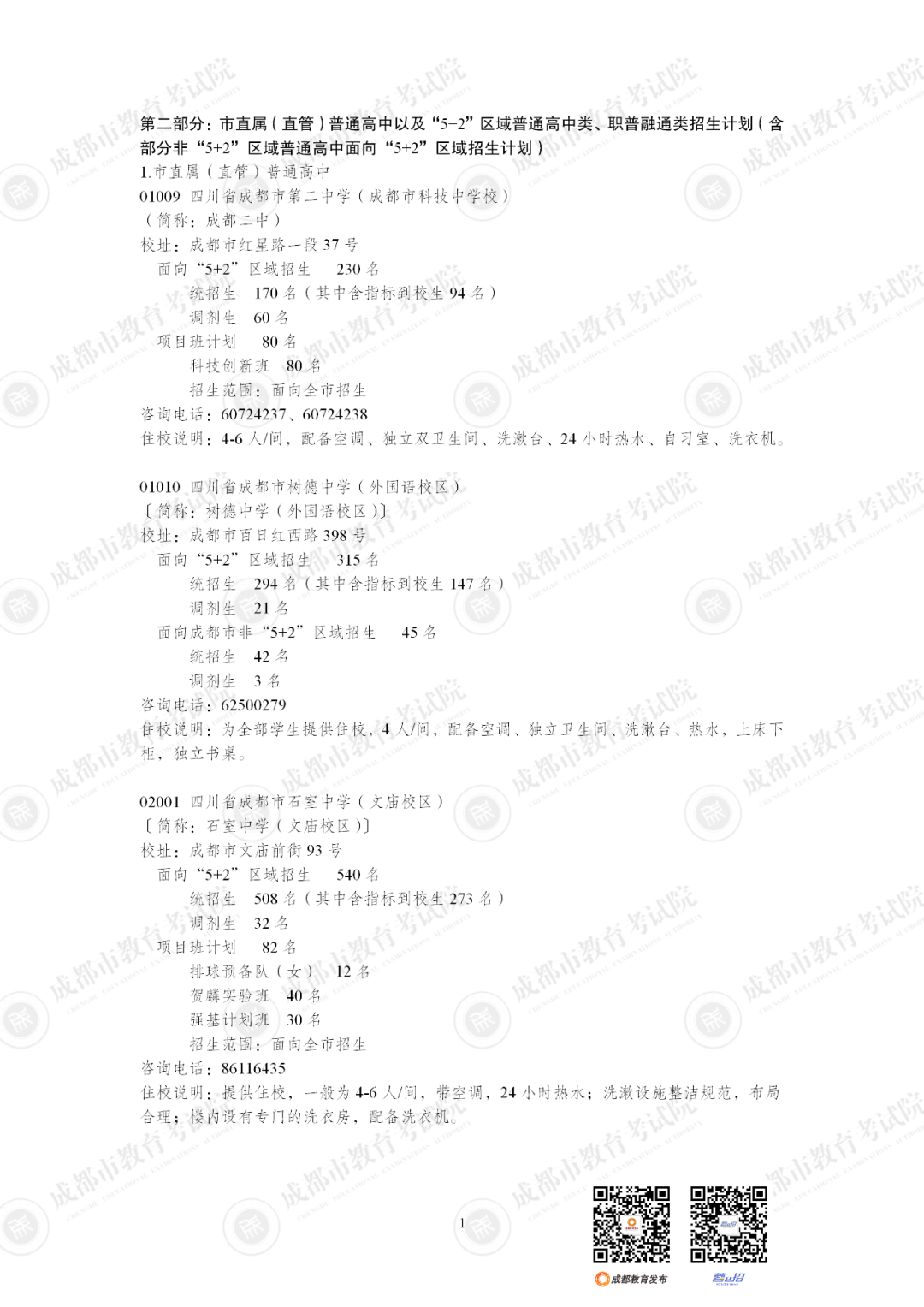 扩招6710人！2025年成都市普通高中招生计划公布插图14