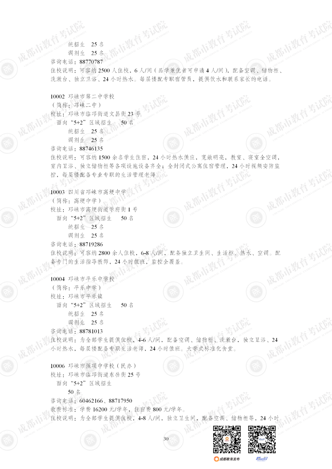 扩招6710人！2025年成都市普通高中招生计划公布插图43