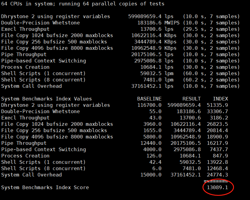 RISC-V公测平台发布 · UnixBench完整测试的图1