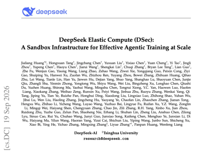 梁文锋署名，DeepSeek发新论文，剑指大规模Agent训练- 华尔街见闻