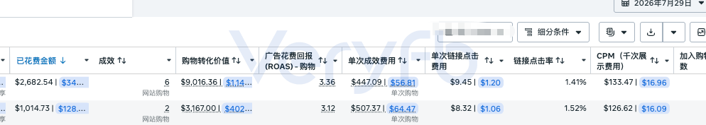 Facebook广告投流实操：AI素材放量爆款衰减与Shopify结账漏斗优化