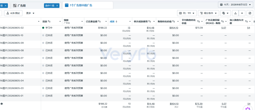 Facebook广告投流实操：AI素材放量爆款衰减与Shopify结账漏斗优化