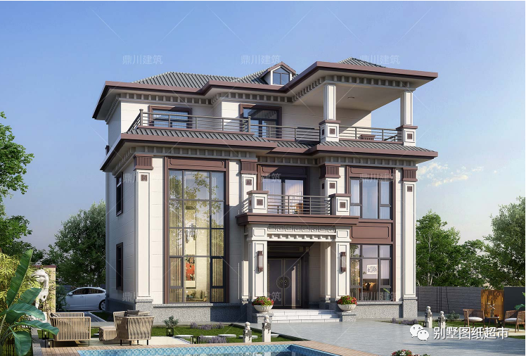 6款农村别墅,中式新中式欧式,盖出百万豪宅范,让全村人羡慕