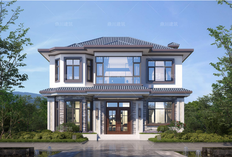 8套二层农村别墅端庄大方新中式美出新高度国人的理想住宅