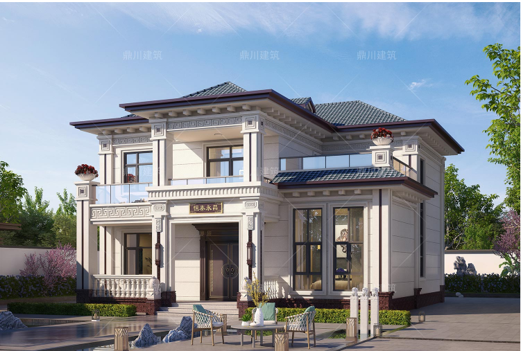 8套二层农村别墅端庄大方新中式美出新高度国人的理想住宅