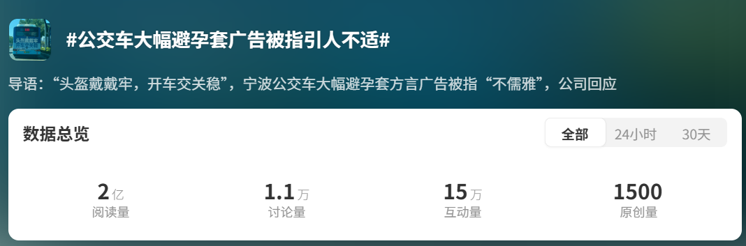 公交车避孕套广告