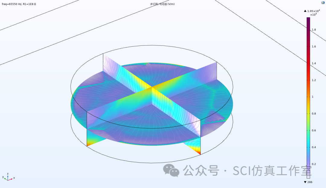 Comsol 考虑波导的二维星形空穴型声子晶体线缺陷压电能量收集优化方案的图14