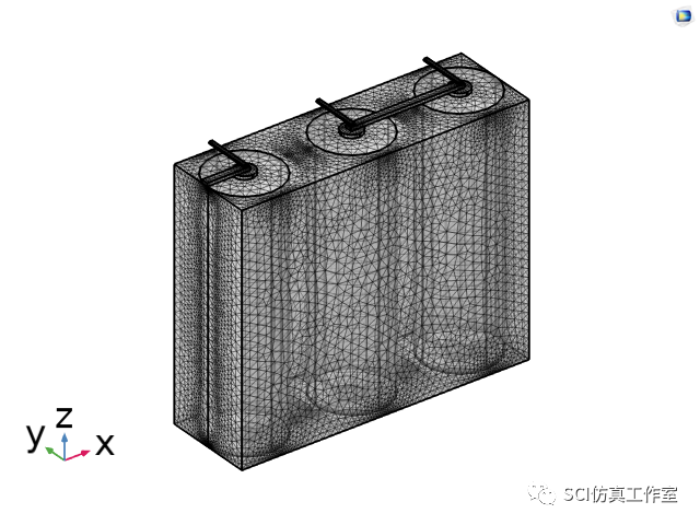 Comsol 锂离子电池组风冷换热的图5