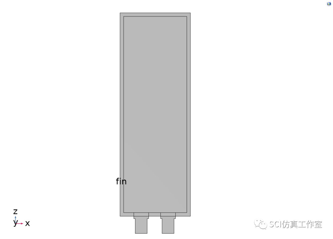 Comsol 锂离子电池充电时温度变化（电化学热耦合）的图4