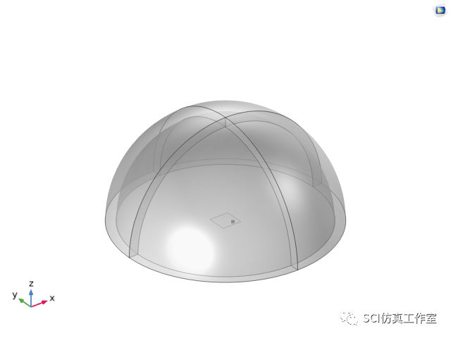 Comsol 点激励条件下薄板声辐射响应的图5