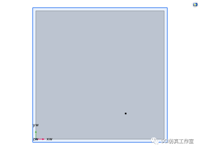 Comsol 点激励条件下薄板声辐射响应的图4