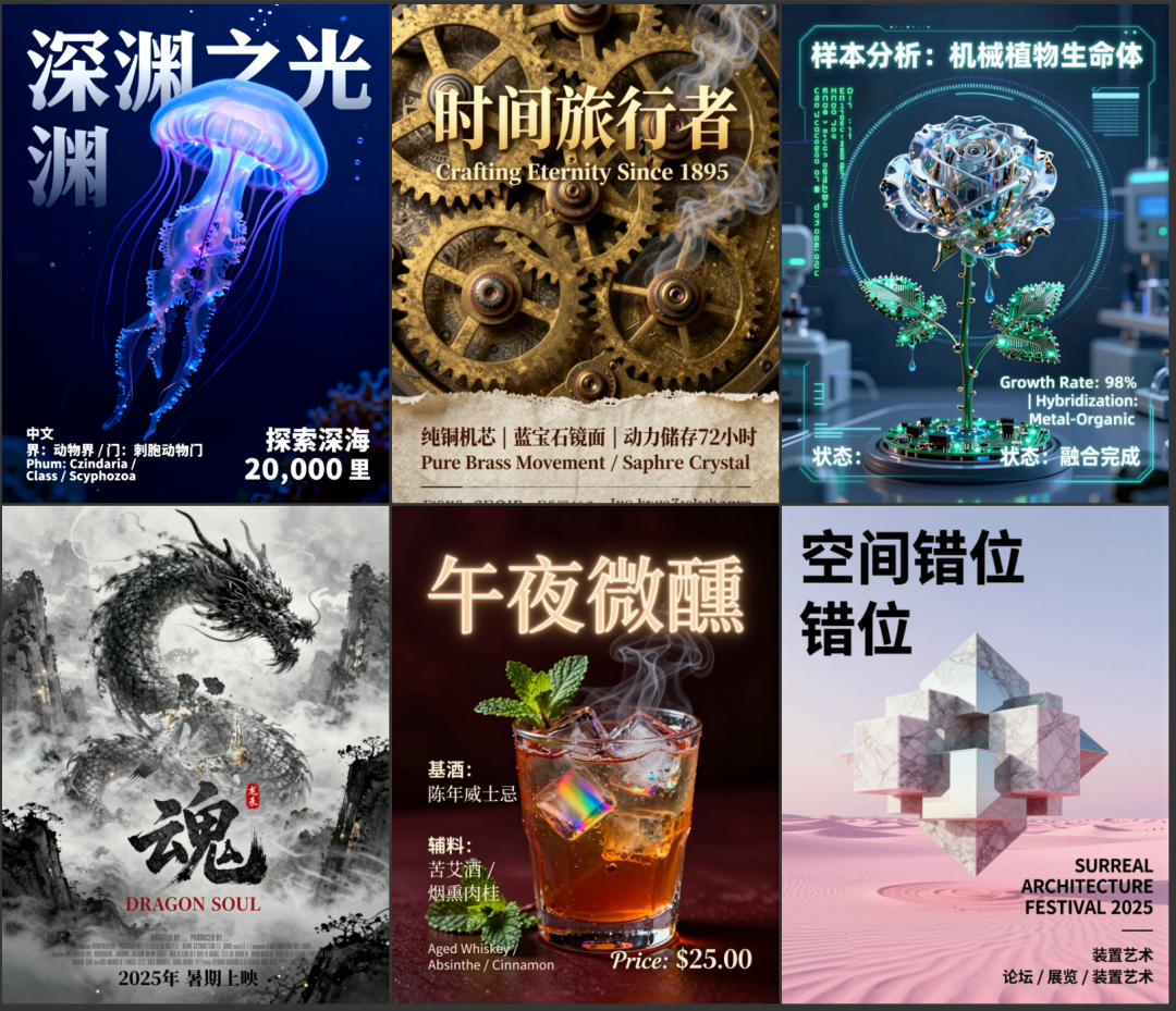 Z-Image双语文本渲染效果