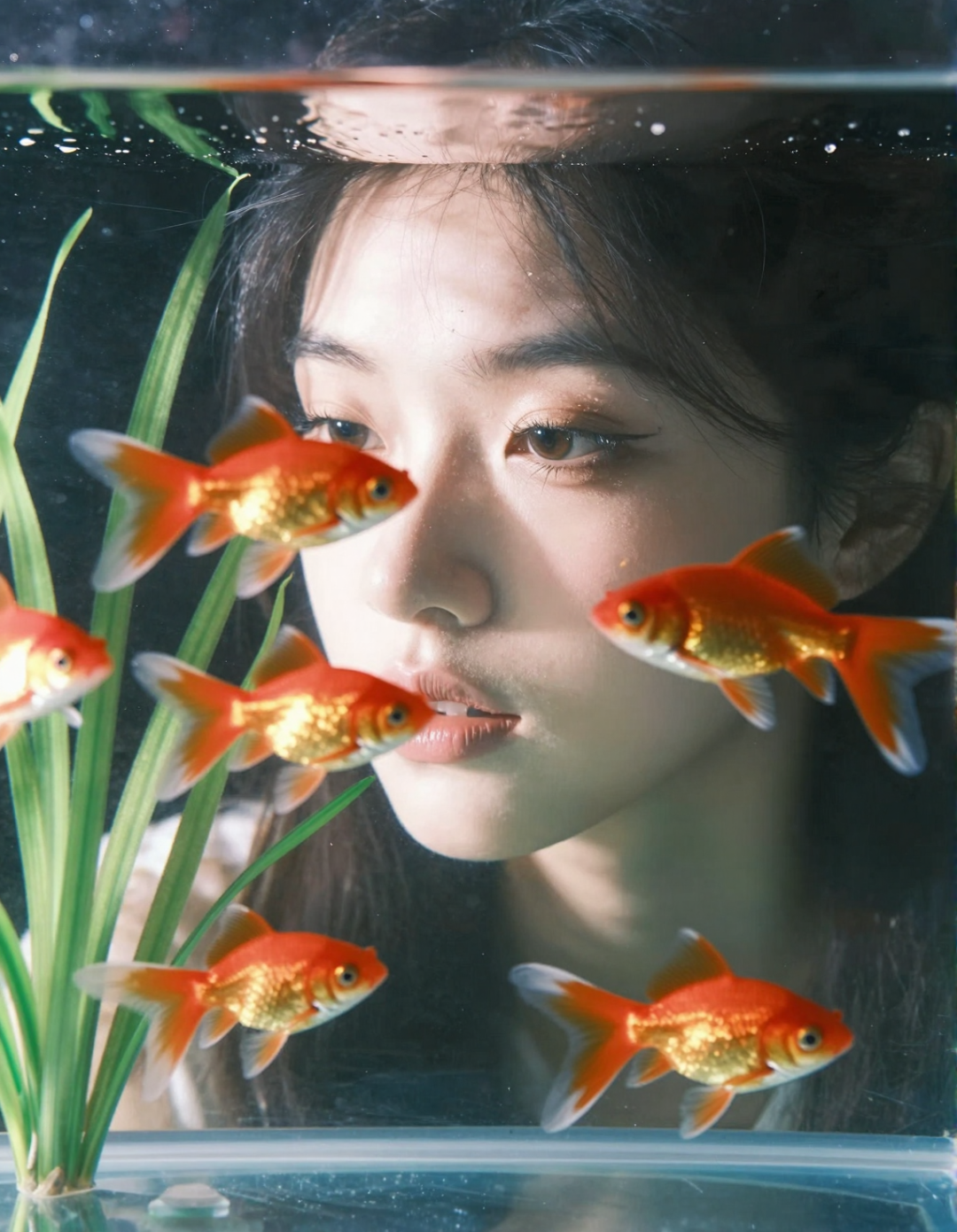 Z-Image生成透过鱼缸拍摄的超现实效果