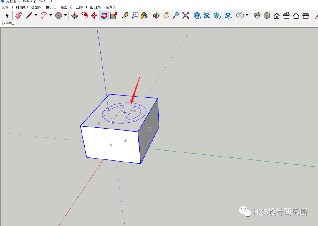 图片[14]-【SketchUp教程】SketchUp 学习第14节：旋转工具 - 由甫网-由甫网
