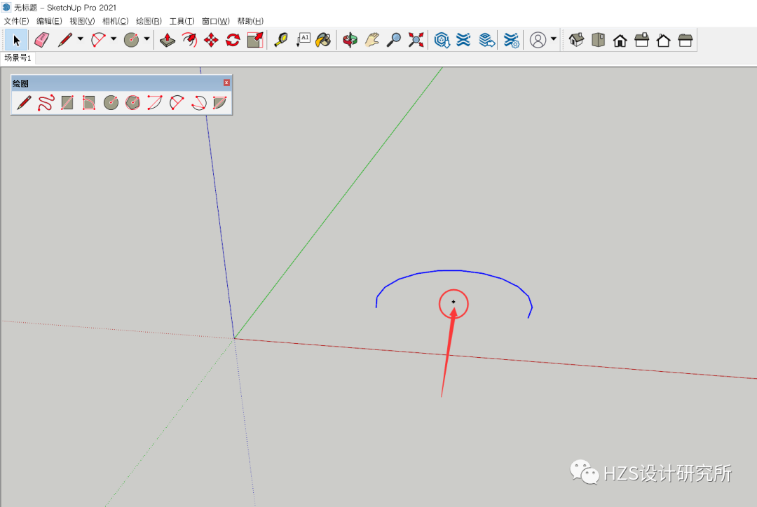 图片[8]-【SketchUp教程】SketchUp 学习第11节：圆弧工具 - 由甫网-由甫网