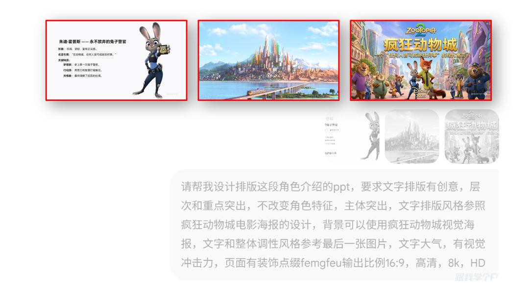 朱迪角色统一风格提示词