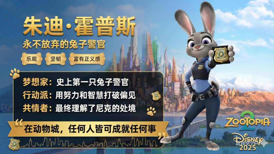 统一风格的朱迪角色页