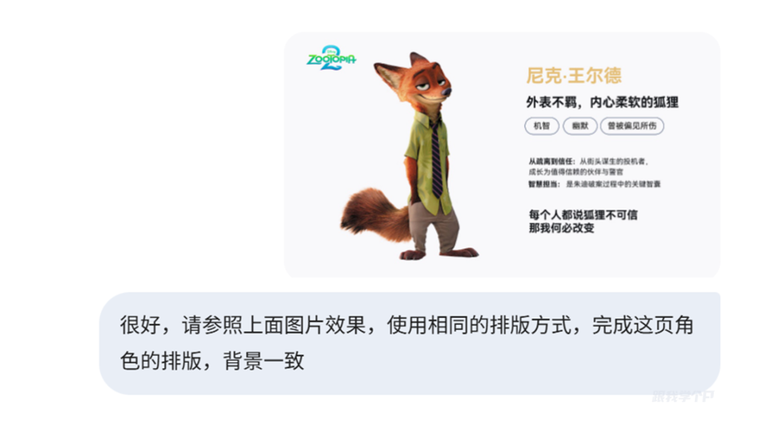 尼克狐角色AI提示词