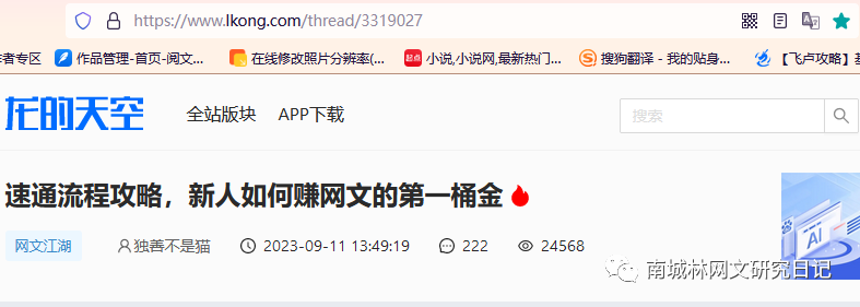 独善不是猫：速通流程攻略，新人如何赚网文的第一桶金