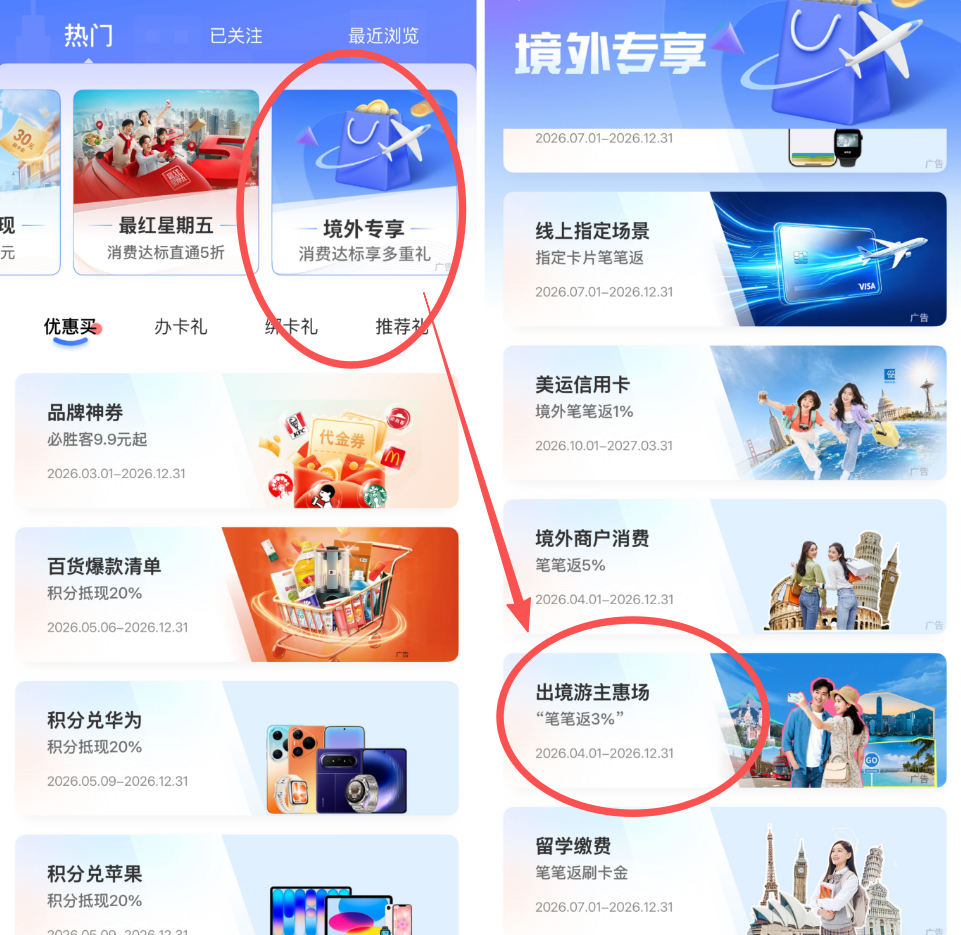 国庆出境刷卡返现攻略 12家银行境外返现活动合集与报名入口