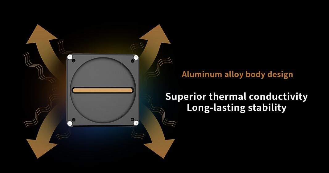 Aluminum alloy material for efficient heat dissipation