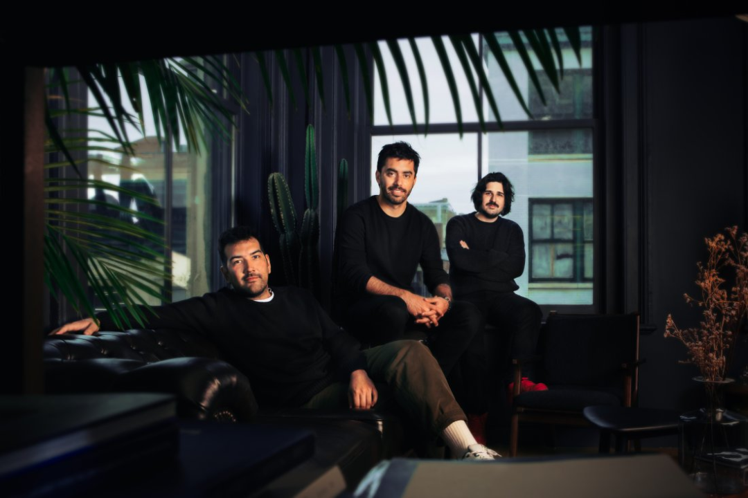Runway 的创始团队：从左到右分别为 Alejandro Matamala、 Cristóbal Valenzuela Barrera、Anastasis Germanidis