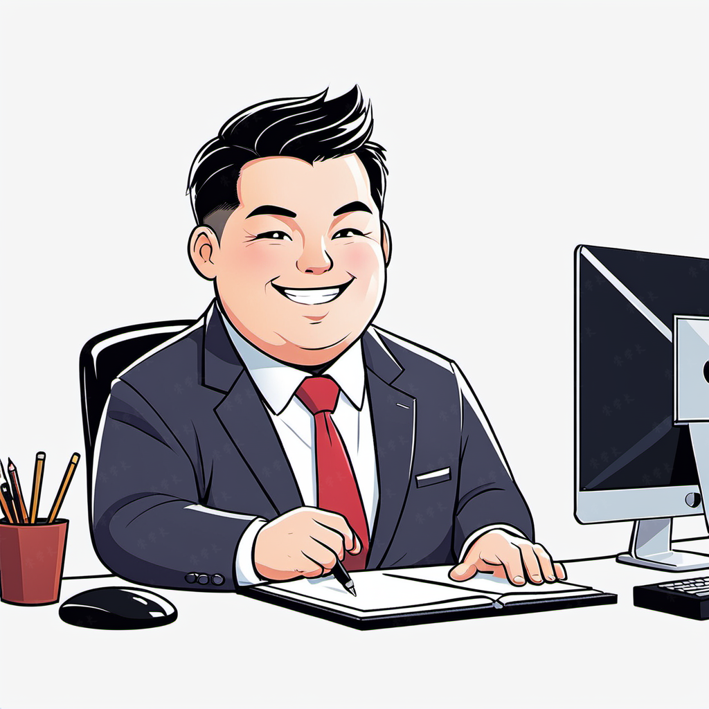 职业头像男律师公正之光专属手绘卡通头像