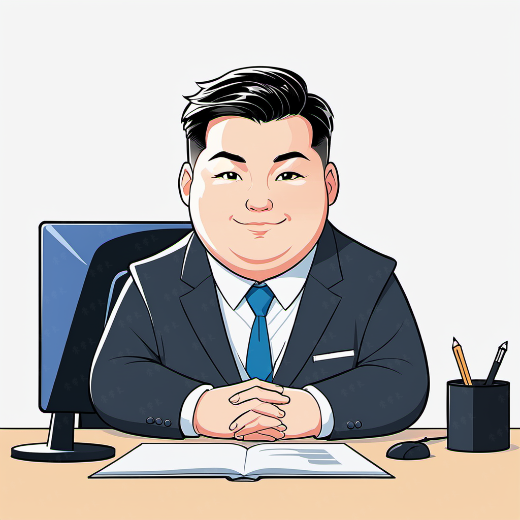 职业头像男律师公正之光专属手绘卡通头像