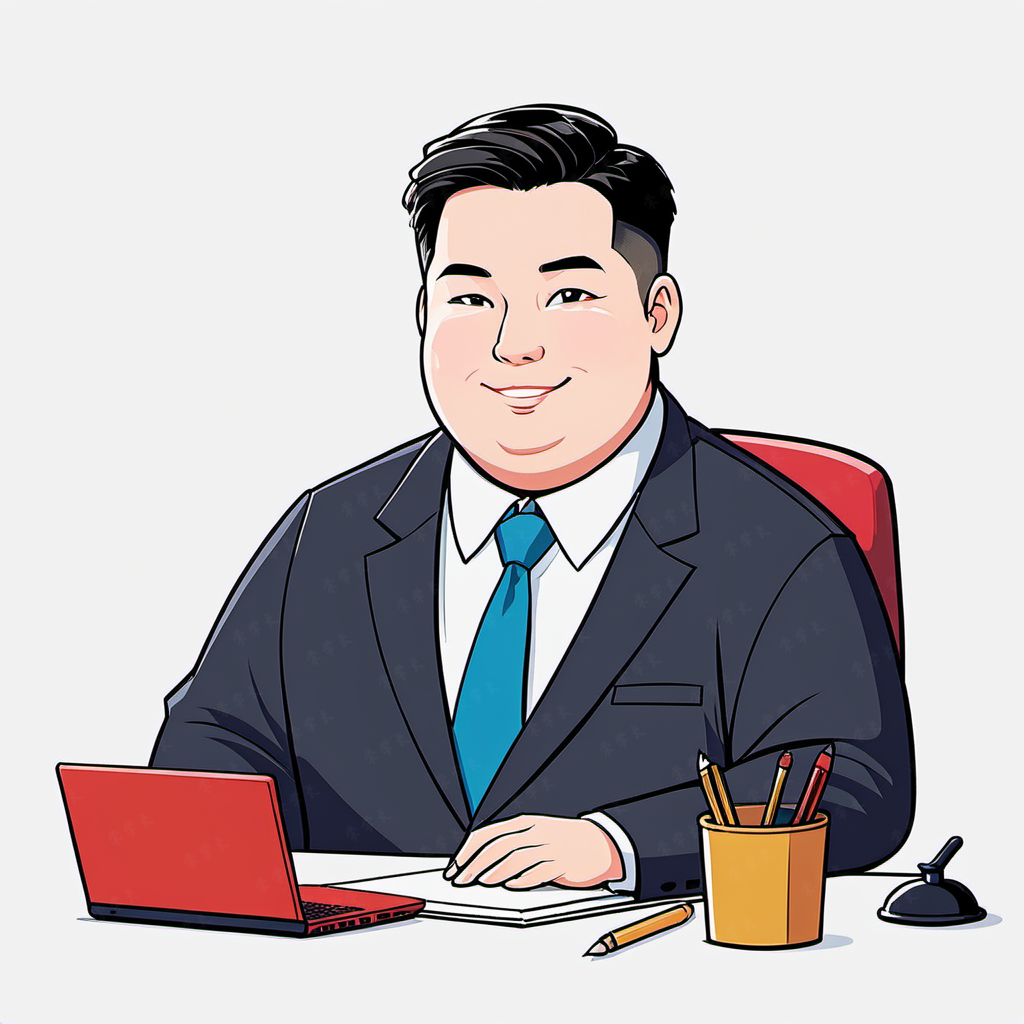 职业头像男律师公正之光专属手绘卡通头像