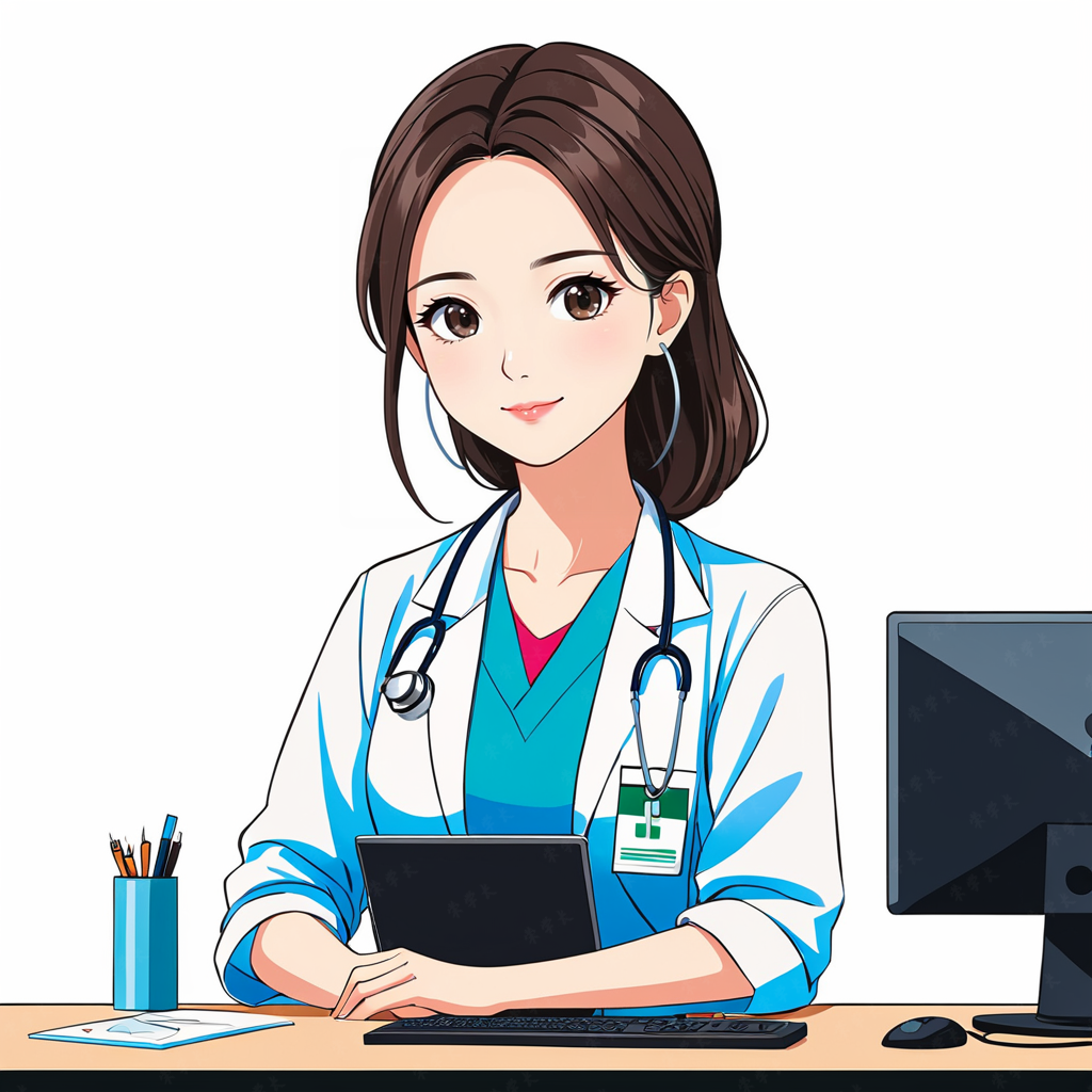 职业头像|救死扶伤的女医生办公专属卡通手绘头像