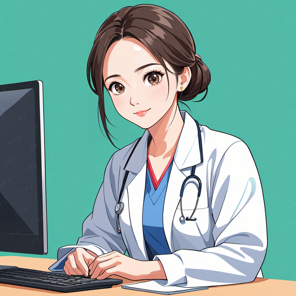 职业头像|救死扶伤的女医生办公专属卡通手绘头像