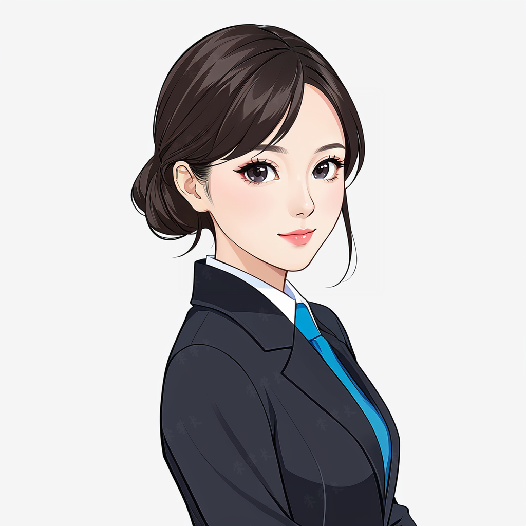 女律师的专属手绘卡通创意头像