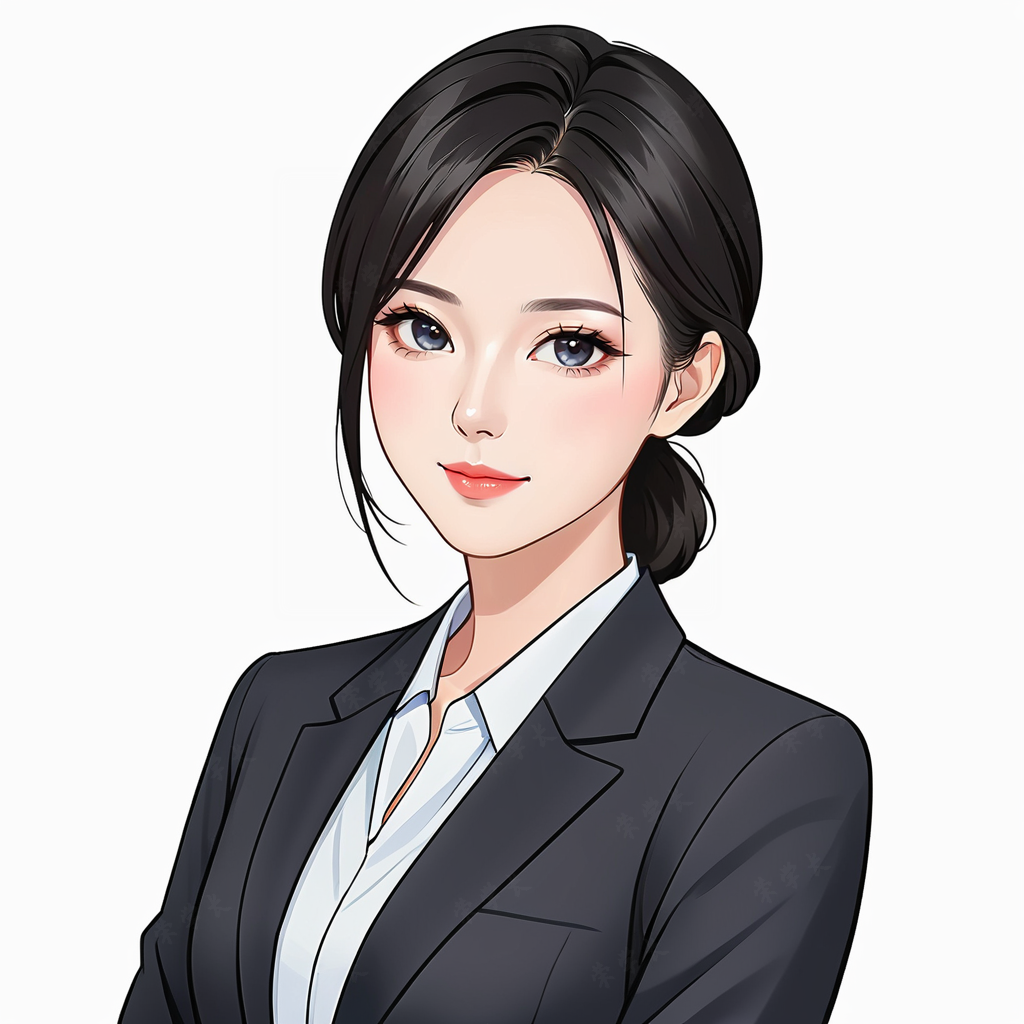 女律师的专属手绘卡通创意头像