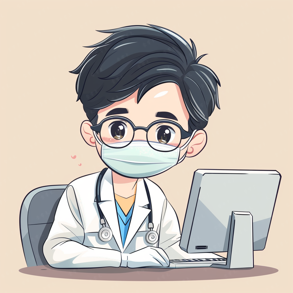 职业头像|医者仁心,生命守望者男医生的专属卡通手绘头像