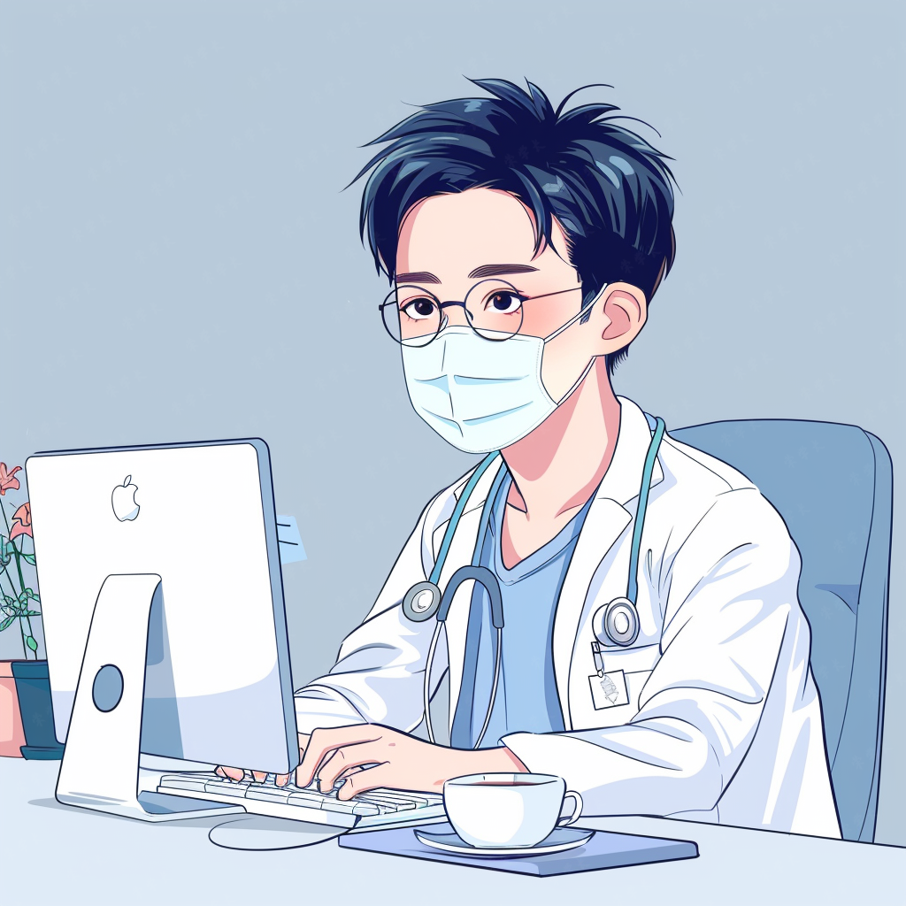 职业头像|医者仁心,生命守望者男医生的专属卡通手绘头像