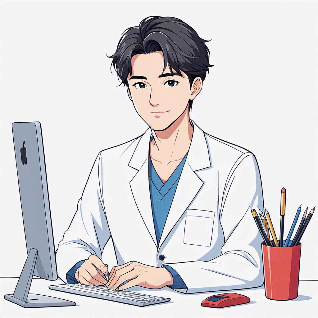 职业头像|医者仁心,生命守望者男医生的专属卡通手绘头像