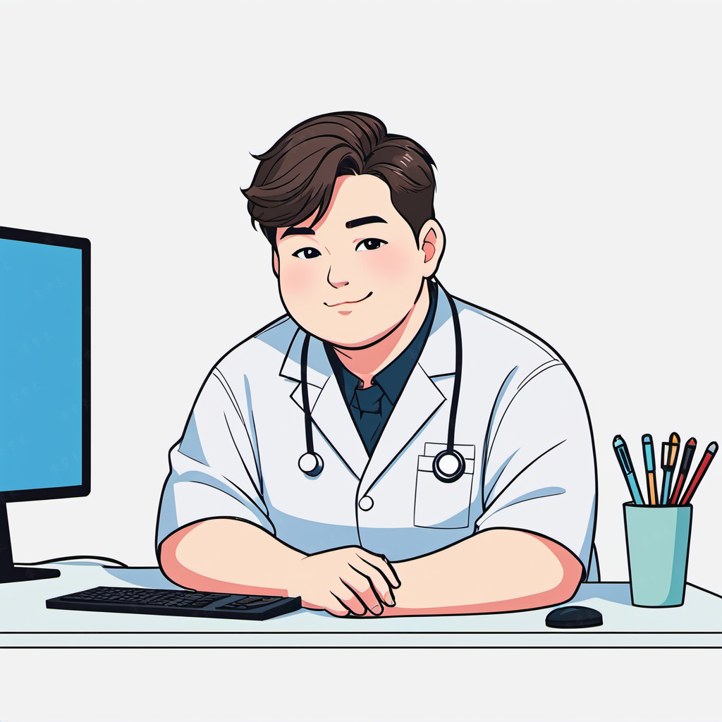 职业头像|医者仁心,生命守望者男医生的专属卡通手绘头像
