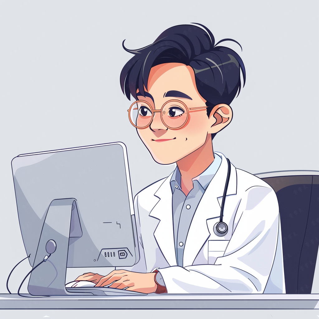 职业头像|医者仁心,生命守望者男医生的专属卡通手绘头像