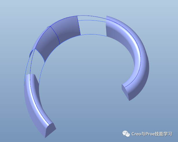 Creo基础曲面导入特征做渐消面的图3