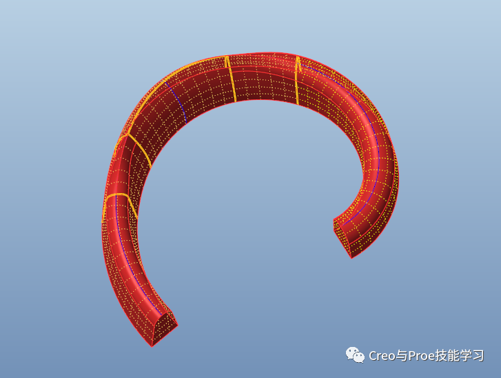 Creo基础曲面导入特征做渐消面的图4
