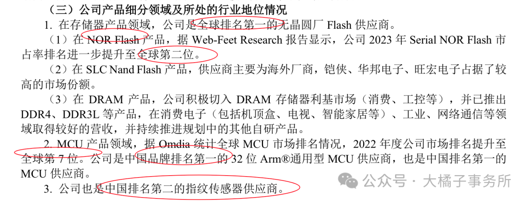 大橘子投资价值发现系列 445：兆易创新，存储芯片龙头