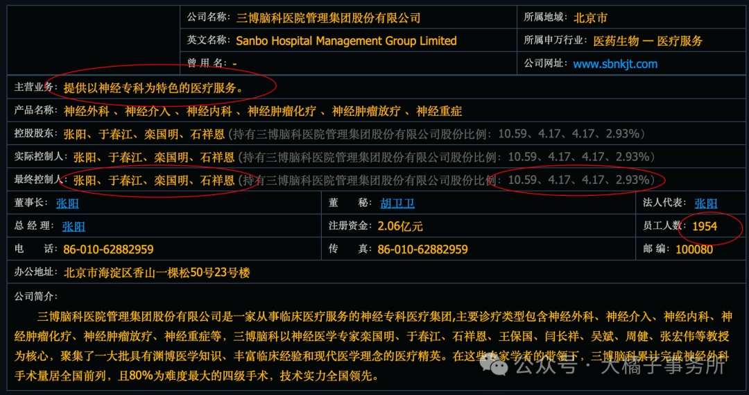 大橘子投资价值发现系列 408：三博脑科，以神经专科为特色的医疗服务