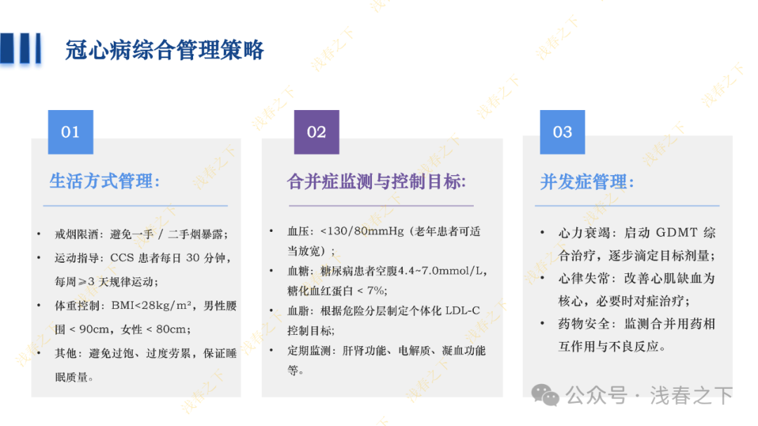 冠心病合理用药与综合管理
