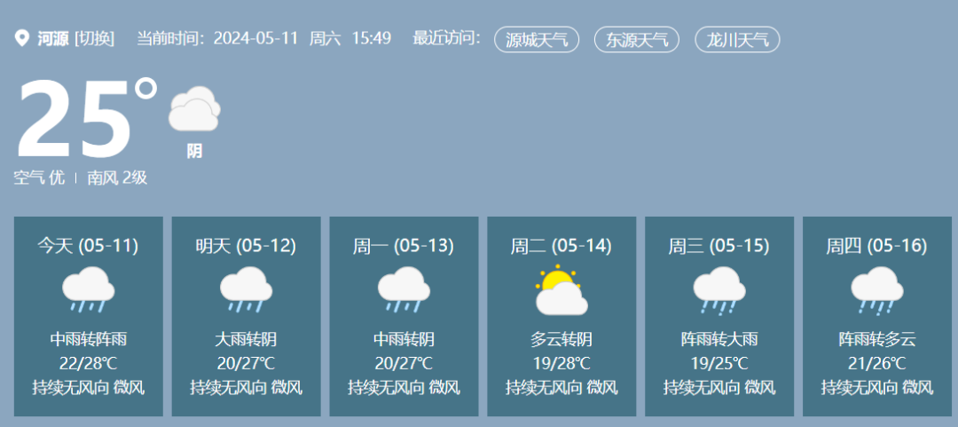 2024年05月09日 河源天气