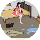 帮她修补破屋取暖