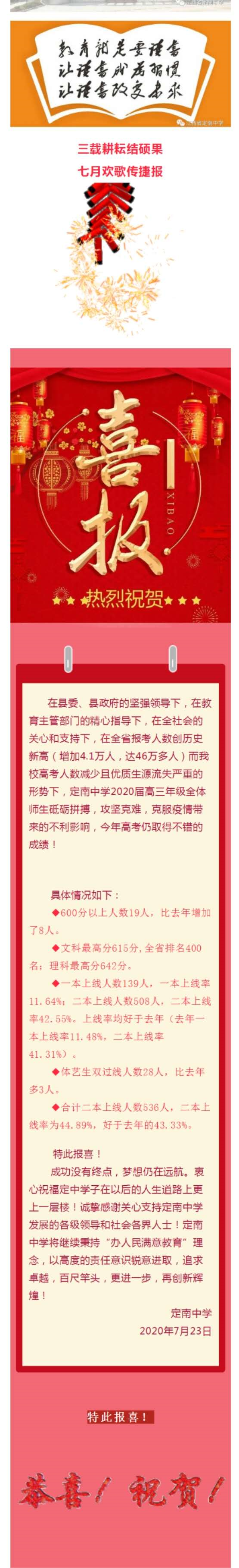 年赣州市各中学高考喜报 持续更新中 赣州新闻