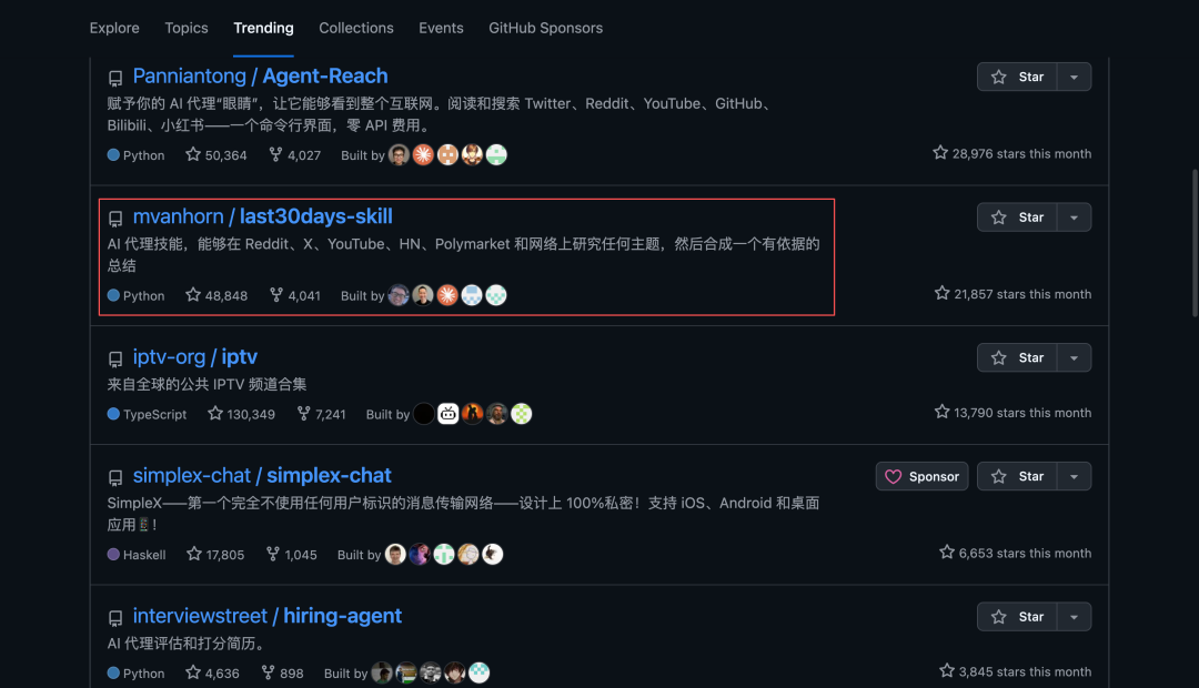 开源AI学习工具last30days-skill 聚合30天海外热论 免费源可用