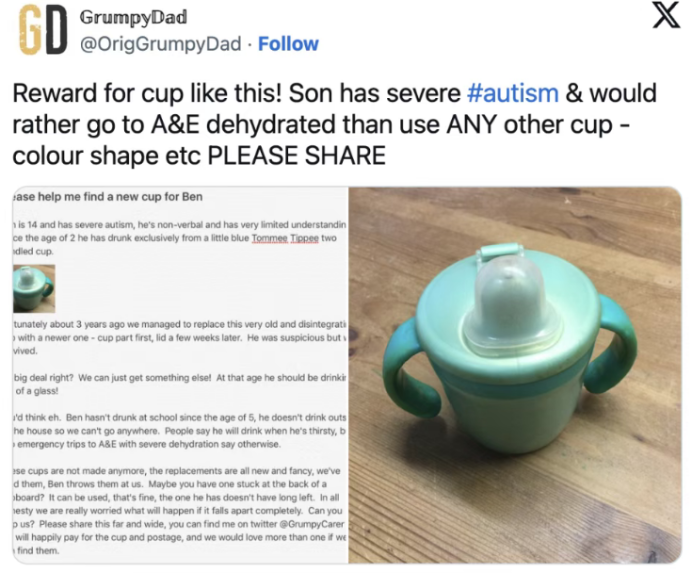 Dongguan Factory Restarts Autistic Boy's Discontinued Cup, Free 500