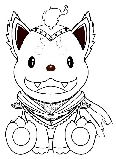 舞火狗IP形象线稿图