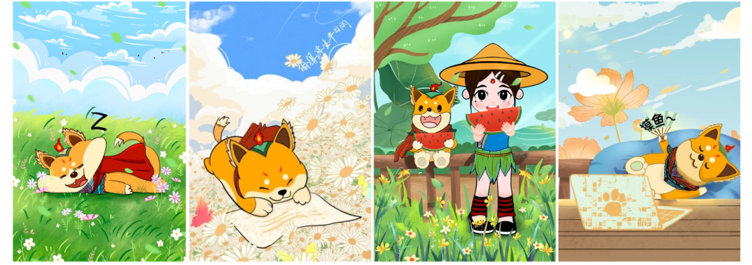 舞火狗插画设计